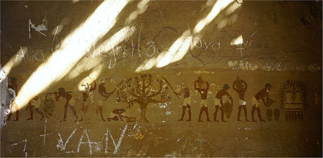 'altägyptische' Wandmalereien und neuzeitliche Vandalen ;(
